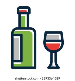 Alcohol Vector Thick Line Filled Dark Colors Icons For Personal And Commercial Use.
