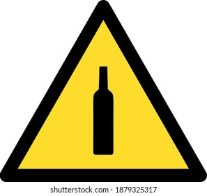 Alcohol warning icon with flat style. Isolated vector alcohol warning icon image on a white background.