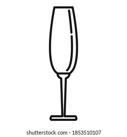 Alcohol wineglass icon. Outline alcohol wineglass vector icon for web design isolated on white background