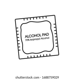 Alcohol Wipes Icon. Antibacterial Formula