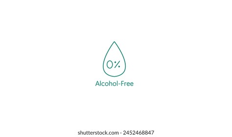 Alcohol-Free Icon: Safe and Sober Lifestyle Vector Design