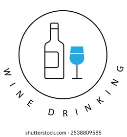 Alcohol-Free Wine Prohibited Sign Vector Icon Design