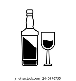 alcoholic beverage beer bottle vector icon