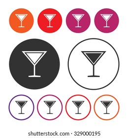 Alcoholic beverage icon. Alcohol drink icon. Beverage icon. Button. Vector illustration