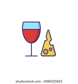Alcoholic beverage store icons. Set of line icons on white background. Toast, grape, wine list. Drinks concept. Vector can be used for topics like winery, restaurant, party