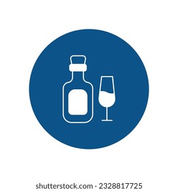 Alcoholic beverage Vector Icon with trendy background colors that can easily edit or modify

