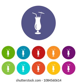 Alcoholic cocktail icon in simple style isolated on white background. Drink and relax  symbol