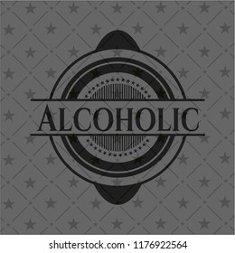 Alcoholic dark icon or emblem