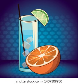 alcoholic drink beverage cocktail cartoon vector illustration graphic design
