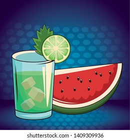 alcoholic drink beverage cocktail cartoon vector illustration graphic design