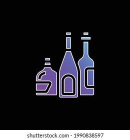 Alcoholic Drink blue gradient vector icon