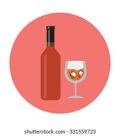 
Alcoholic Drink Colored Vector Illustration
