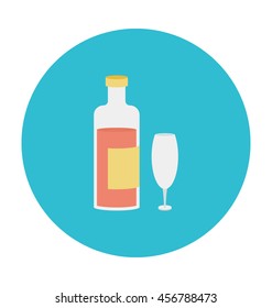 Alcoholic Drink Colored Vector Illustration