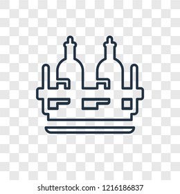 Alcoholic drink concept vector linear icon isolated on transparent background, Alcoholic drink concept transparency concept in outline style