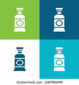 Bebida alcohólica Plano cuatro colores conjunto mínimo de iconos
