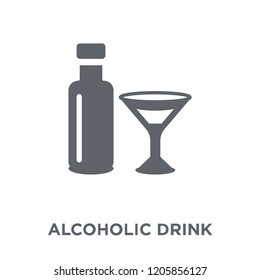 Alcoholic drink icon. Alcoholic drink design concept from Drinks collection. Simple element vector illustration on white background.