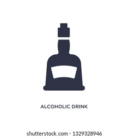 alcoholic drink icon. Simple element illustration from fast food concept. alcoholic drink editable symbol design on white background. Can be use for web and mobile.