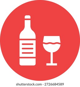 Ilustración de diseño de icono de Vector de bebida alcohólica