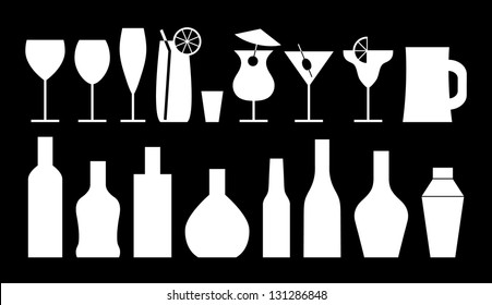 Alcoholic drinks background