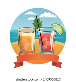 alcoholic drinks beverages cartoon vector illustration graphic design