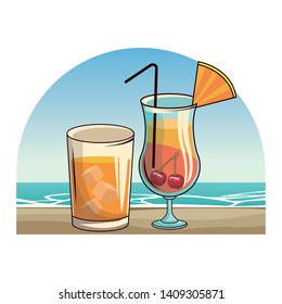 alcoholic drinks beverages cartoon vector illustration graphic design