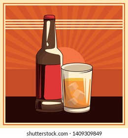 alcoholic drinks beverages cartoon vector illustration graphic design