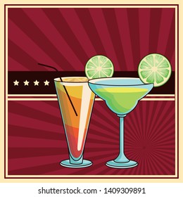 alcoholic drinks beverages cartoon vector illustration graphic design