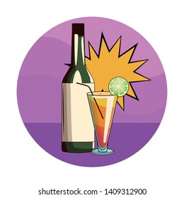 alcoholic drinks beverages cartoon vector illustration graphic design