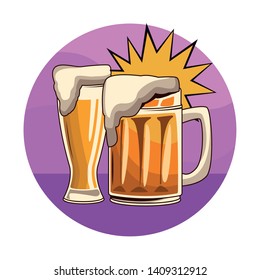 alcoholic drinks beverages cartoon vector illustration graphic design