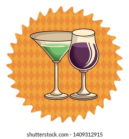 alcoholic drinks beverages cartoon vector illustration graphic design