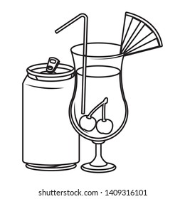 alcoholic drinks beverages cartoon vector illustration graphic design
