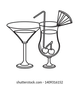 alcoholic drinks beverages cartoon vector illustration graphic design