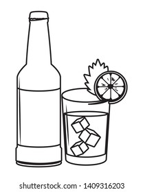 alcoholic drinks beverages cartoon vector illustration graphic design