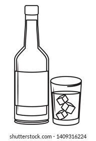 alcoholic drinks beverages cartoon vector illustration graphic design
