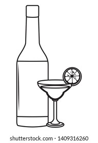 alcoholic drinks beverages cartoon vector illustration graphic design