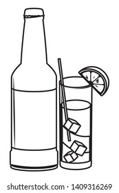 alcoholic drinks beverages cartoon vector illustration graphic design