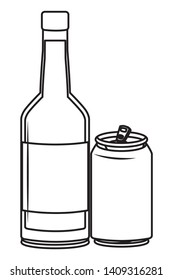 alcoholic drinks beverages cartoon vector illustration graphic design