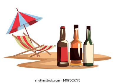 alcoholic drinks beverages wine bottles cartoon vector illustration graphic design