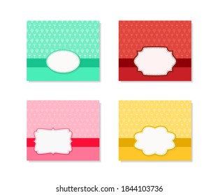 Alcoholic drinks. Set of greeting cards with grapes and wine glasses background. Vector illustration