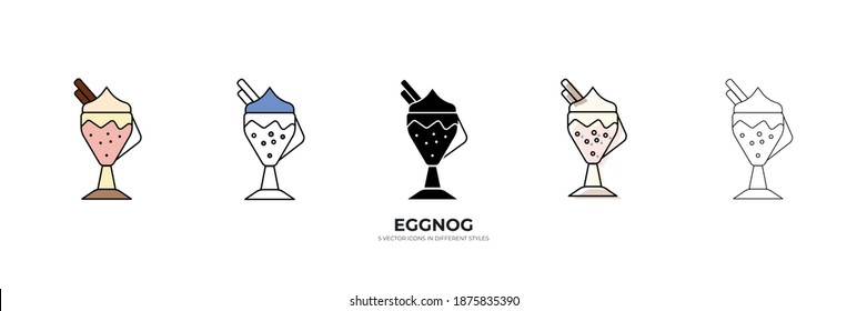 alcoholic eggnog vector type icon