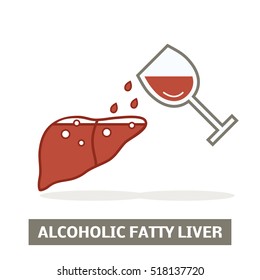 Alcoholic Fatty Liver Concept