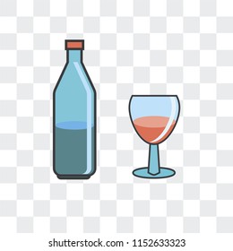 Alcoholic vector icon isolated on transparent background, Alcoholic logo concept