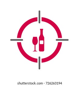 Alcoholics anonymous, twelve steps, alcoholism, logo of doctor psychiatrist. Vector illustration