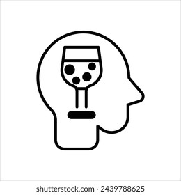 Alcoholism icon editable stock vector stock