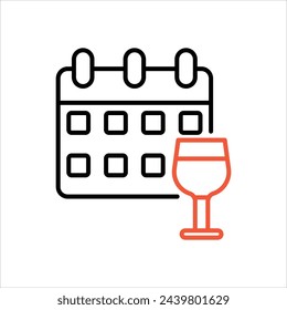 Alcoholism icon editable stock vector stock