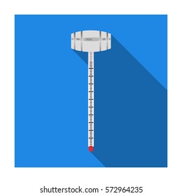 Alcoholmeter icon in flat style isolated on white background. Wine production symbol stock vector illustration.