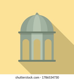 Alcove gazebo icon. Flat illustration of alcove gazebo vector icon for web design