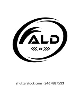 ALD-Buchstabe Logo Design. ALD Einfaches und modernes Monogramm-Logo. ALD Abstrakte Alphabet Vektorgrafik Design.