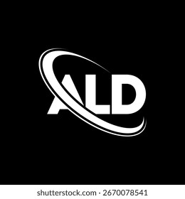ALD logo. ALD letter logo design. Initials ALD logo linked with circle and uppercase monogram logo. ALD typography for technology, business and real estate brand.