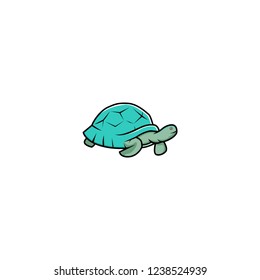 aldabra tortoise logo illustration